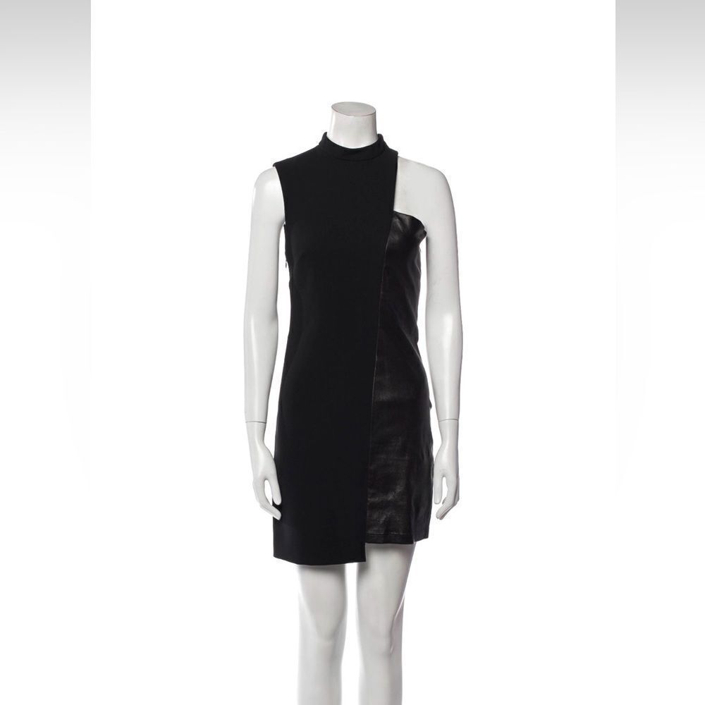 Barbara Bui Black Sleeveless leather detailed Dress, XS